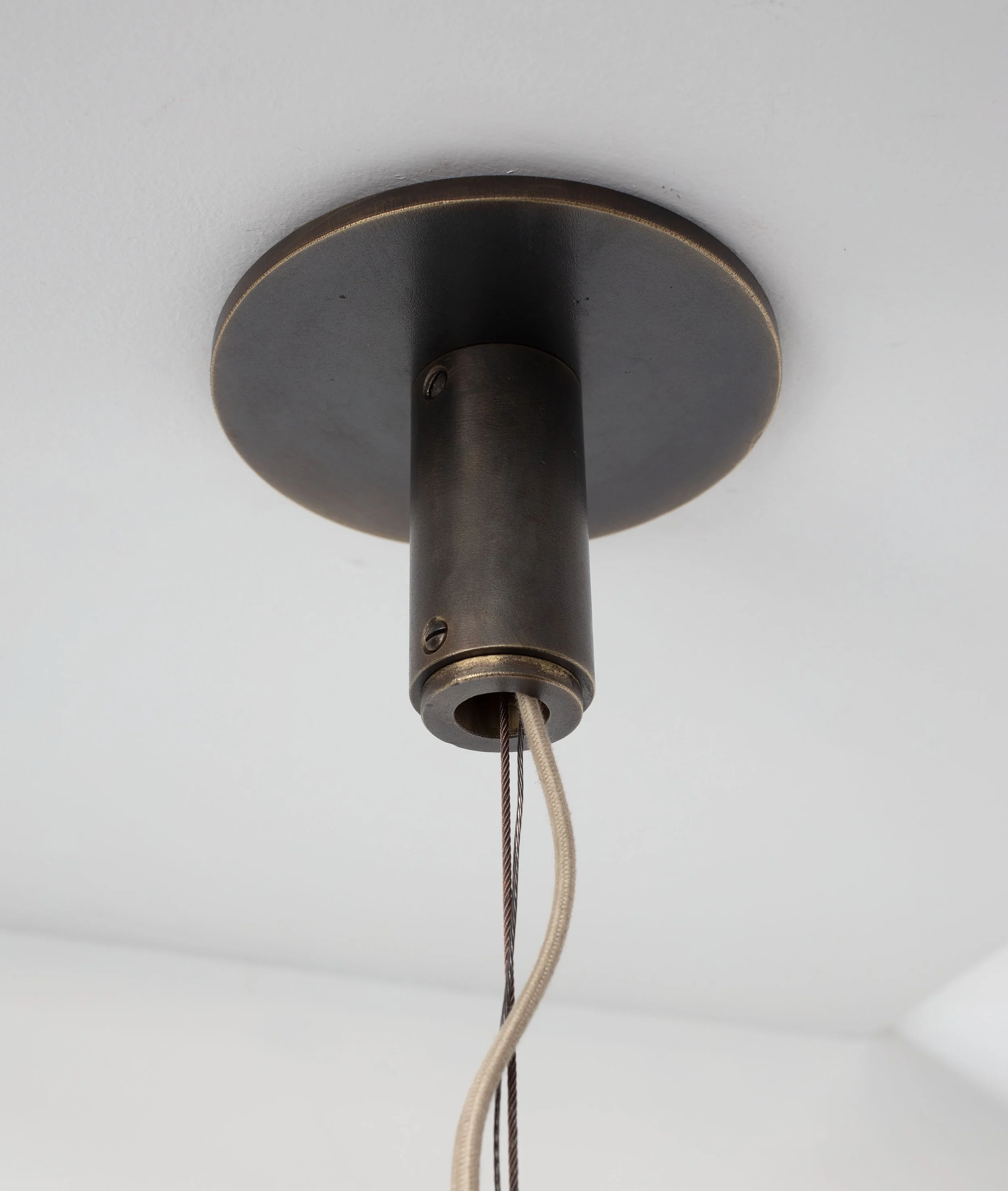 SERIES 02 LARGE PENDANT - MATTE BLACKENED BRASS - GOATSKIN
